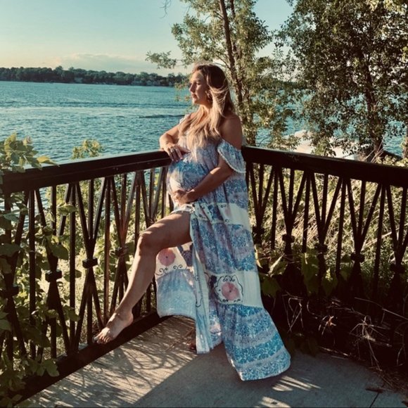 Fillyboo Dresses & Skirts - EUC FILLYBOO Carousel Sky Blue Maxi Dress